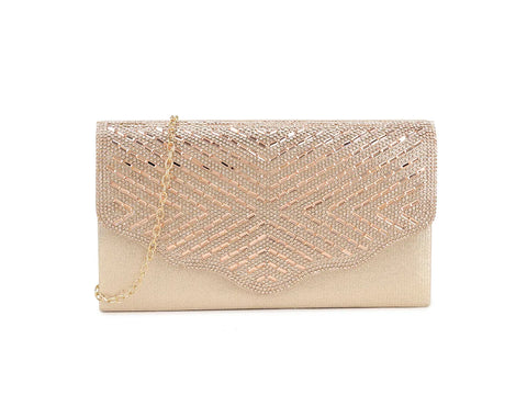 Reese Rose Gold Clutch