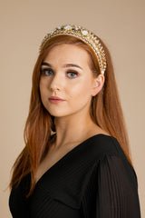 Marianne Gold Beaded Hairband