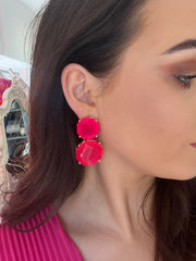 Out On The Town Pink Earrings