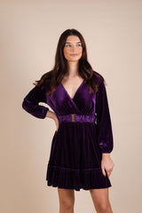 Kris Purple Velvet Dress