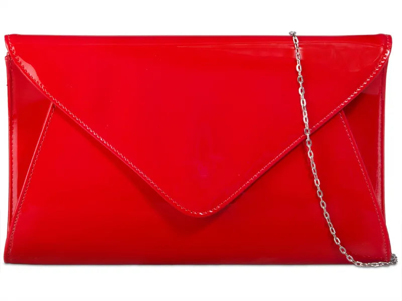 Red Patent Clutch Aurora