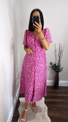 Calla Magenta & Lilac Animal Dress