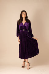 Chrissy Purple Velvet Dress