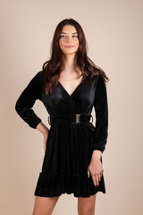 Kris Black Velvet Dress