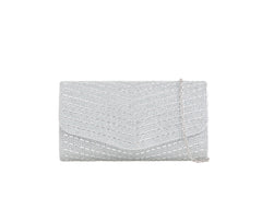 Farrah Silver Clutch