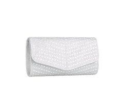 Farrah Silver Clutch