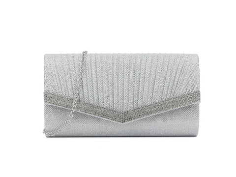 Silver Glitter Clutch