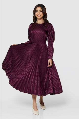 Emmeline Maroon Dress Dress