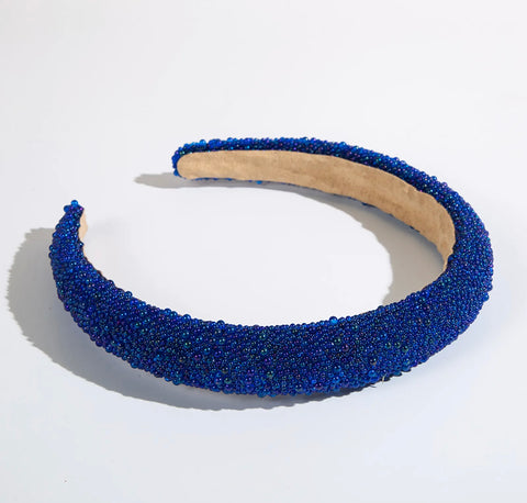 Cobalt Bead Hairband