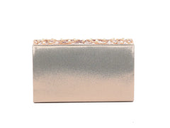 Champagne Crystal & Pearl Clutch