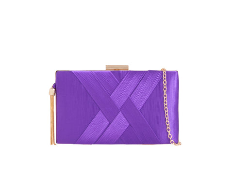 Purple Tassel Clutch