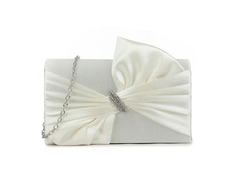 Ivory Satin Clutch