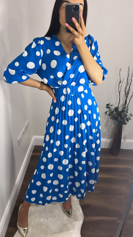 Blue Dotty Dress