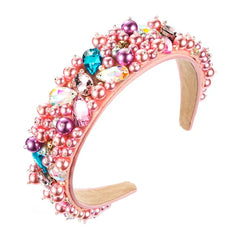 Moon Bead Pink Hairband