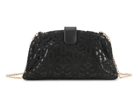 Black Crochet Clutch Clutch