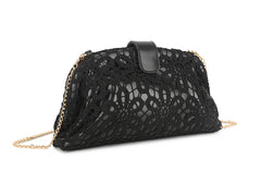 Black Crochet Clutch Clutch
