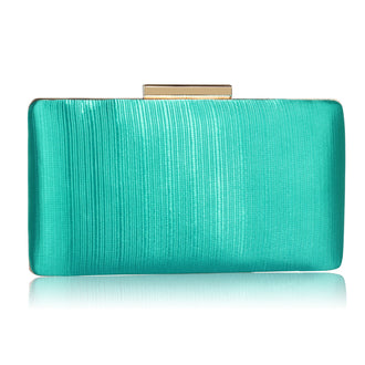 Emerald Satin Clutch