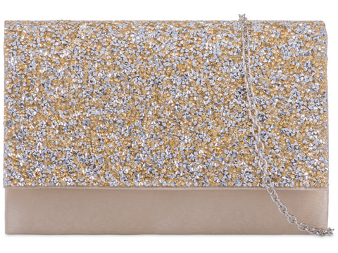 Gold Glitter Cluth Bag
