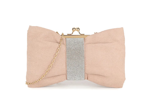Nude Bow Clutch